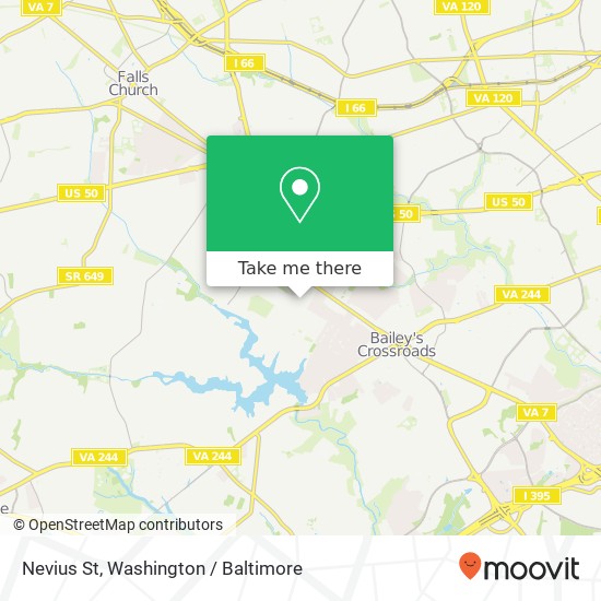 Mapa de Nevius St, Falls Church, VA 22041