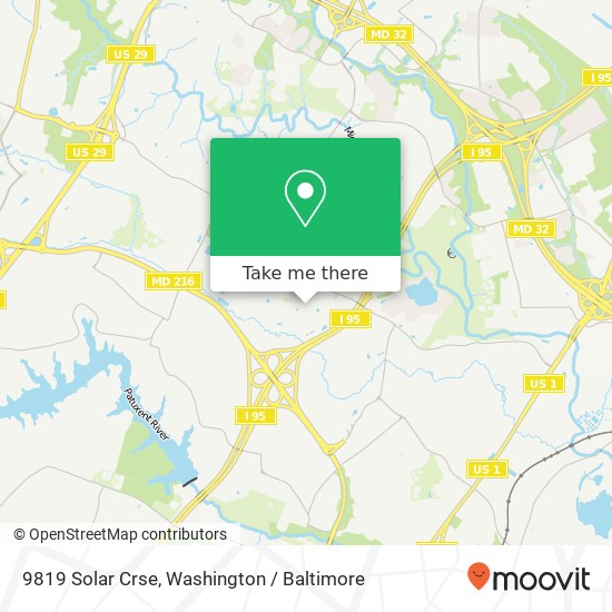 9819 Solar Crse, Laurel, MD 20723 map