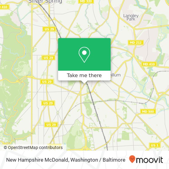 Mapa de New Hampshire McDonald, Washington, DC 20011