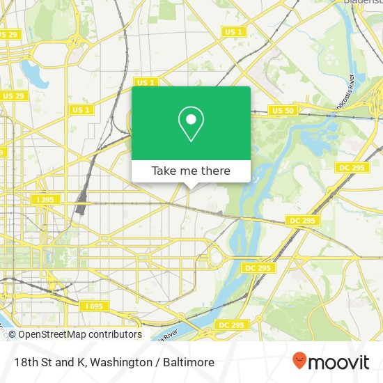 18th St and K, Washington, DC 20002 map