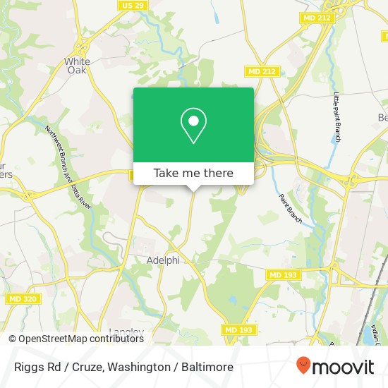 Mapa de Riggs Rd / Cruze, Hyattsville, MD 20783