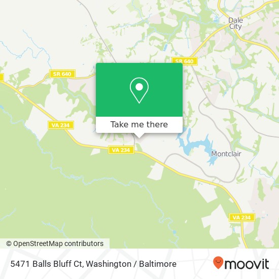 Mapa de 5471 Balls Bluff Ct, Woodbridge, VA 22193