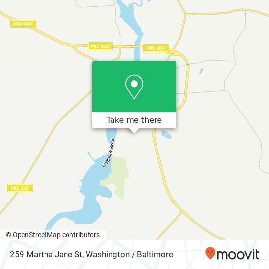 Mapa de 259 Martha Jane St, Denton, MD 21629