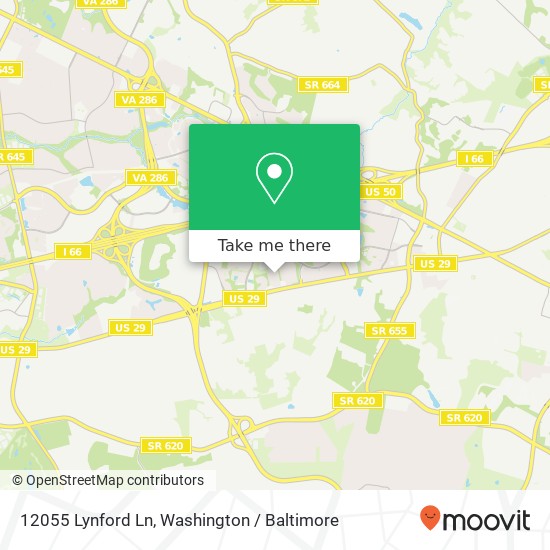 Mapa de 12055 Lynford Ln, Fairfax, VA 22030