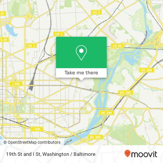 Mapa de 19th St and I St, Washington, DC 20002