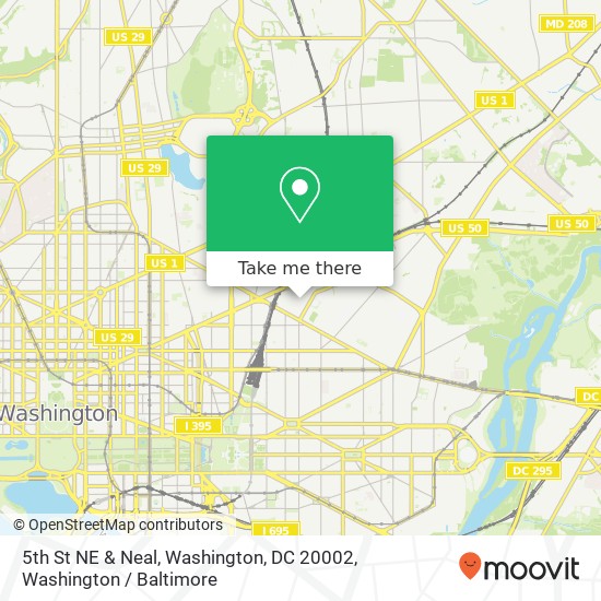 5th St NE & Neal, Washington, DC 20002 map