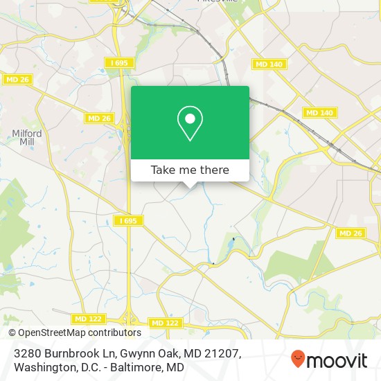 3280 Burnbrook Ln, Gwynn Oak, MD 21207 map