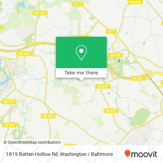 Mapa de 1819 Batten Hollow Rd, Vienna, VA 22182