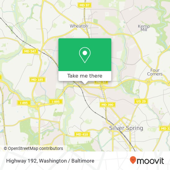 Highway 192, Silver Spring, MD 20910 map