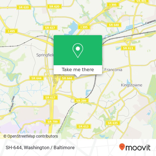 Mapa de SH-644, Springfield, VA 22150