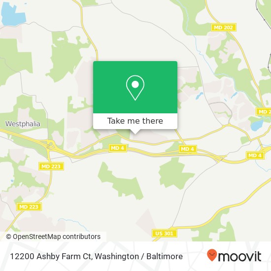 Mapa de 12200 Ashby Farm Ct, Upper Marlboro, MD 20772