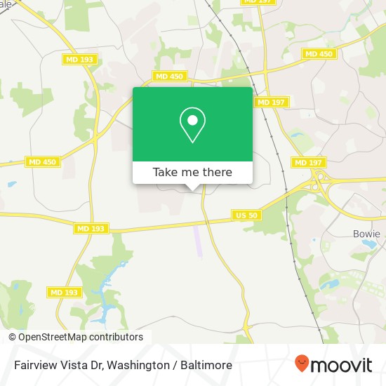 Mapa de Fairview Vista Dr, Bowie, MD 20720