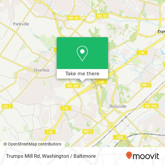 Trumps Mill Rd, Baltimore, MD 21206 map