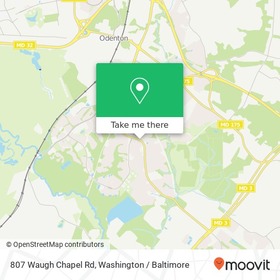 Mapa de 807 Waugh Chapel Rd, Gambrills, MD 21054