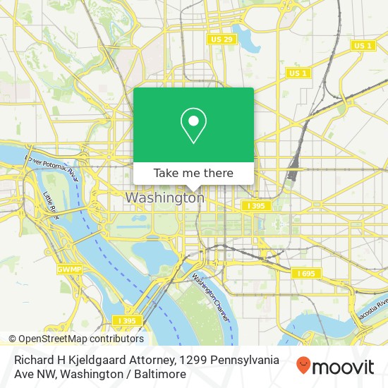 Mapa de Richard H Kjeldgaard Attorney, 1299 Pennsylvania Ave NW
