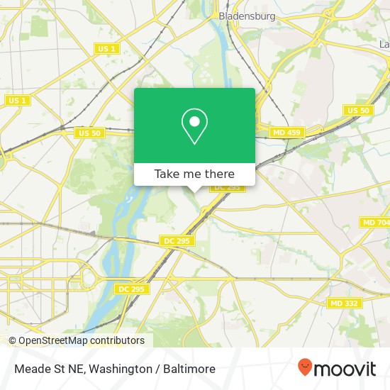 Mapa de Meade St NE, Washington, DC 20019