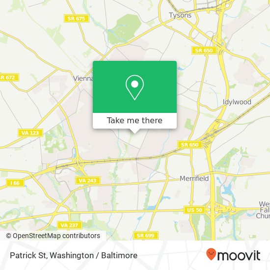 Mapa de Patrick St, Vienna, VA 22180