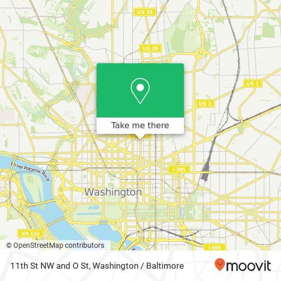 11th St NW and O St, Washington, DC 20001 map