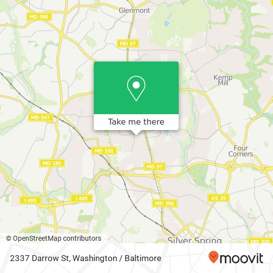 Mapa de 2337 Darrow St, Silver Spring, MD 20902