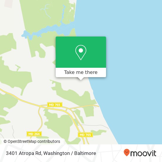 Mapa de 3401 Atropa Rd, Port Republic, MD 20676