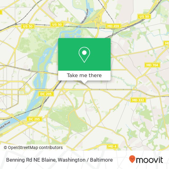 Mapa de Benning Rd NE Blaine, Washington, DC 20019