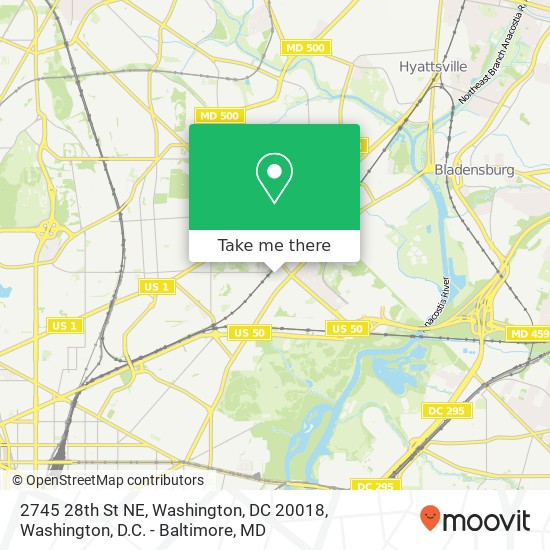 2745 28th St NE, Washington, DC 20018 map