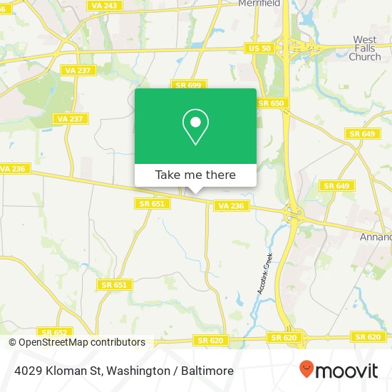 4029 Kloman St, Annandale, VA 22003 map