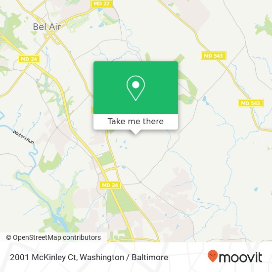 Mapa de 2001 McKinley Ct, Bel Air, MD 21015