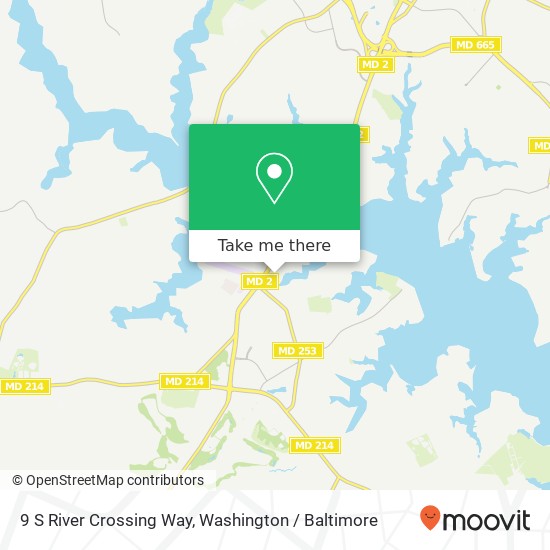 Mapa de 9 S River Crossing Way, Edgewater, MD 21037