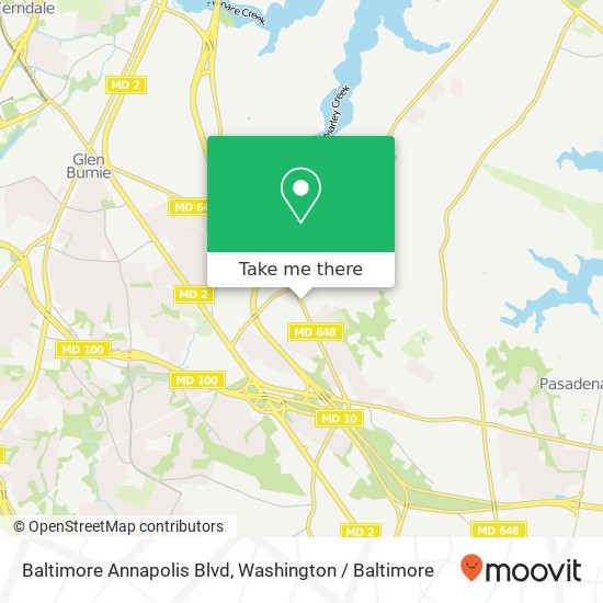 Mapa de Baltimore Annapolis Blvd, Glen Burnie, MD 21060