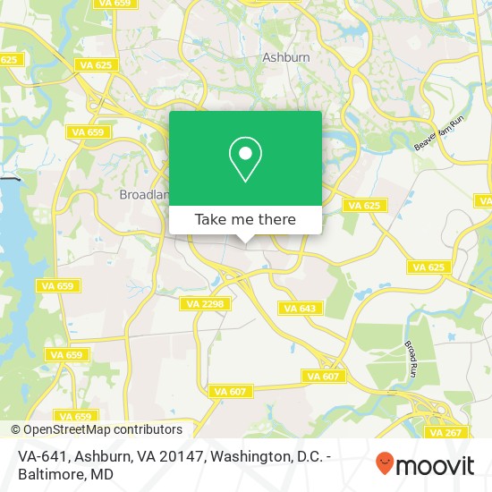 VA-641, Ashburn, VA 20147 map