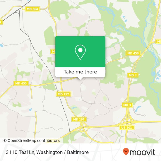 3110 Teal Ln, Bowie, MD 20715 map