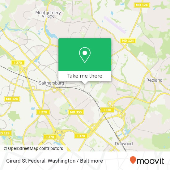 Mapa de Girard St Federal, Gaithersburg, MD 20877