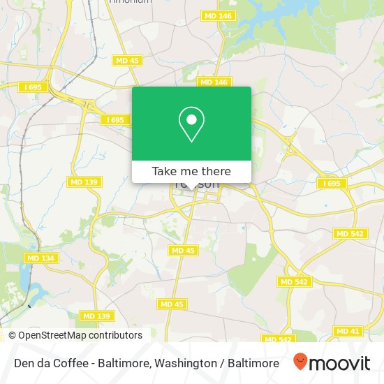 Mapa de Den da Coffee - Baltimore, 1 W Pennsylvania Ave