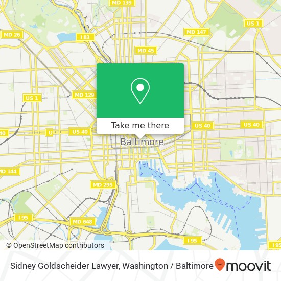 Mapa de Sidney Goldscheider Lawyer, 218 E Lexington St