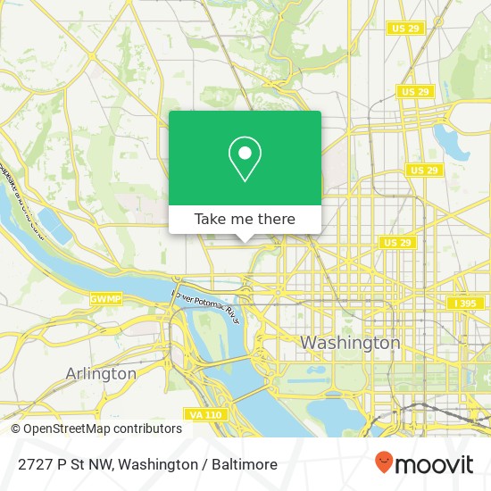 Mapa de 2727 P St NW, Washington, DC 20007