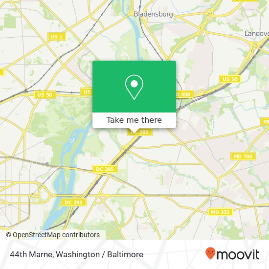 Mapa de 44th Marne, Washington, DC 20019