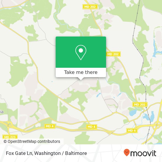 Mapa de Fox Gate Ln, Upper Marlboro, MD 20772
