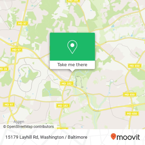 Mapa de 15179 Layhill Rd, Silver Spring, MD 20906