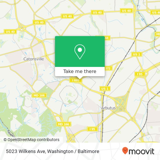 5023 Wilkens Ave, Catonsville, MD 21228 map