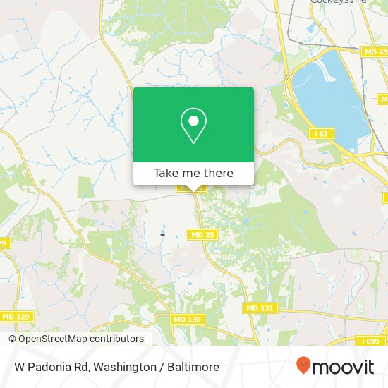 Mapa de W Padonia Rd, Cockeysville, MD 21030