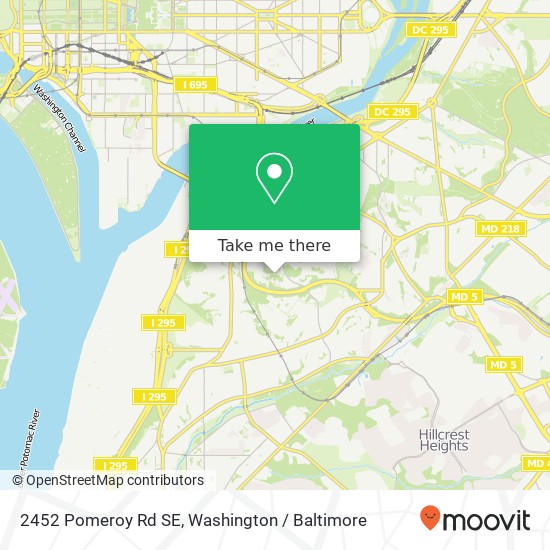 2452 Pomeroy Rd SE, Washington, DC 20020 map