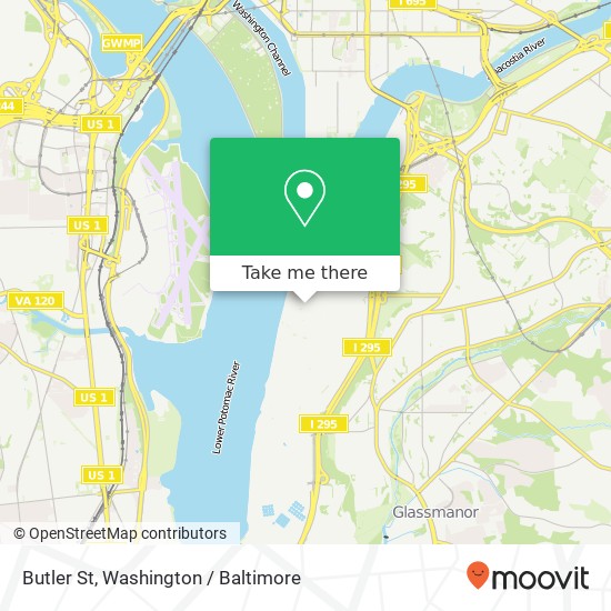 Mapa de Butler St, Washington, DC 20032