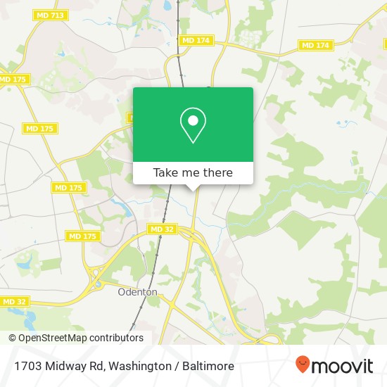Mapa de 1703 Midway Rd, Odenton, MD 21113