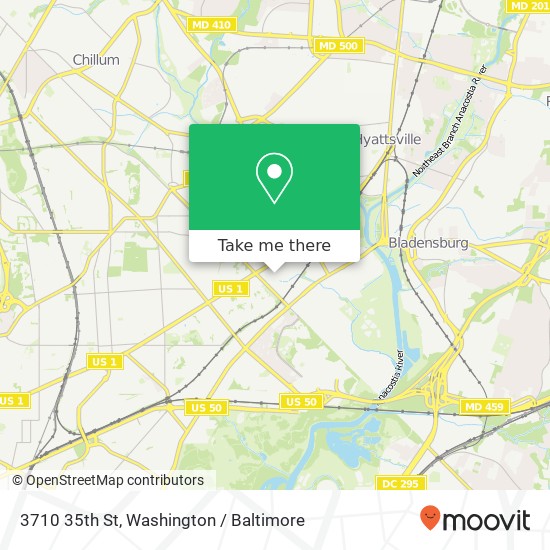 Mapa de 3710 35th St, Mt Rainier, MD 20712