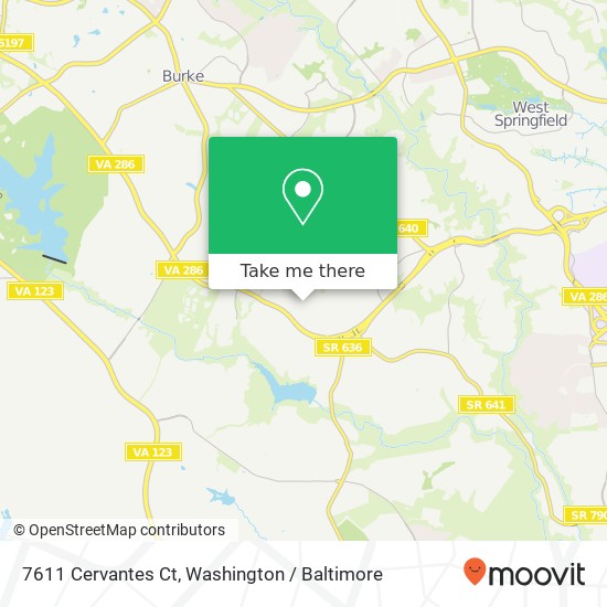 Mapa de 7611 Cervantes Ct, Springfield, VA 22153