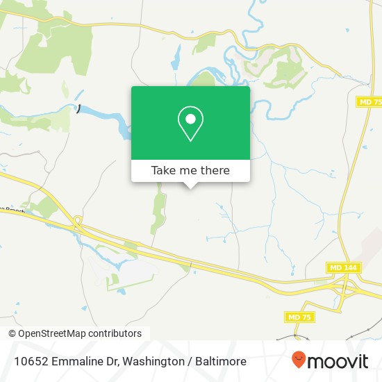 Mapa de 10652 Emmaline Dr, New Market, MD 21774