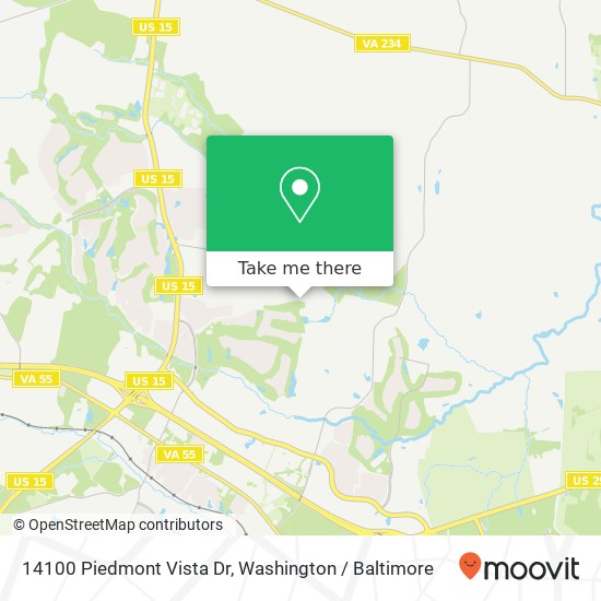 Mapa de 14100 Piedmont Vista Dr, Haymarket, VA 20169
