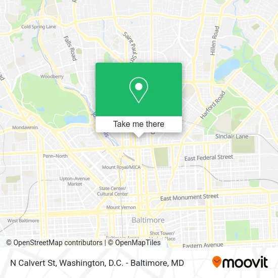 Mapa de N Calvert St