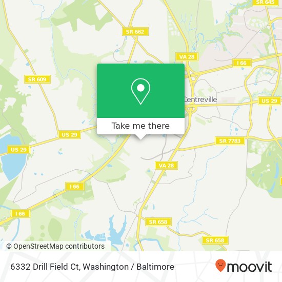 Mapa de 6332 Drill Field Ct, Centreville, VA 20121